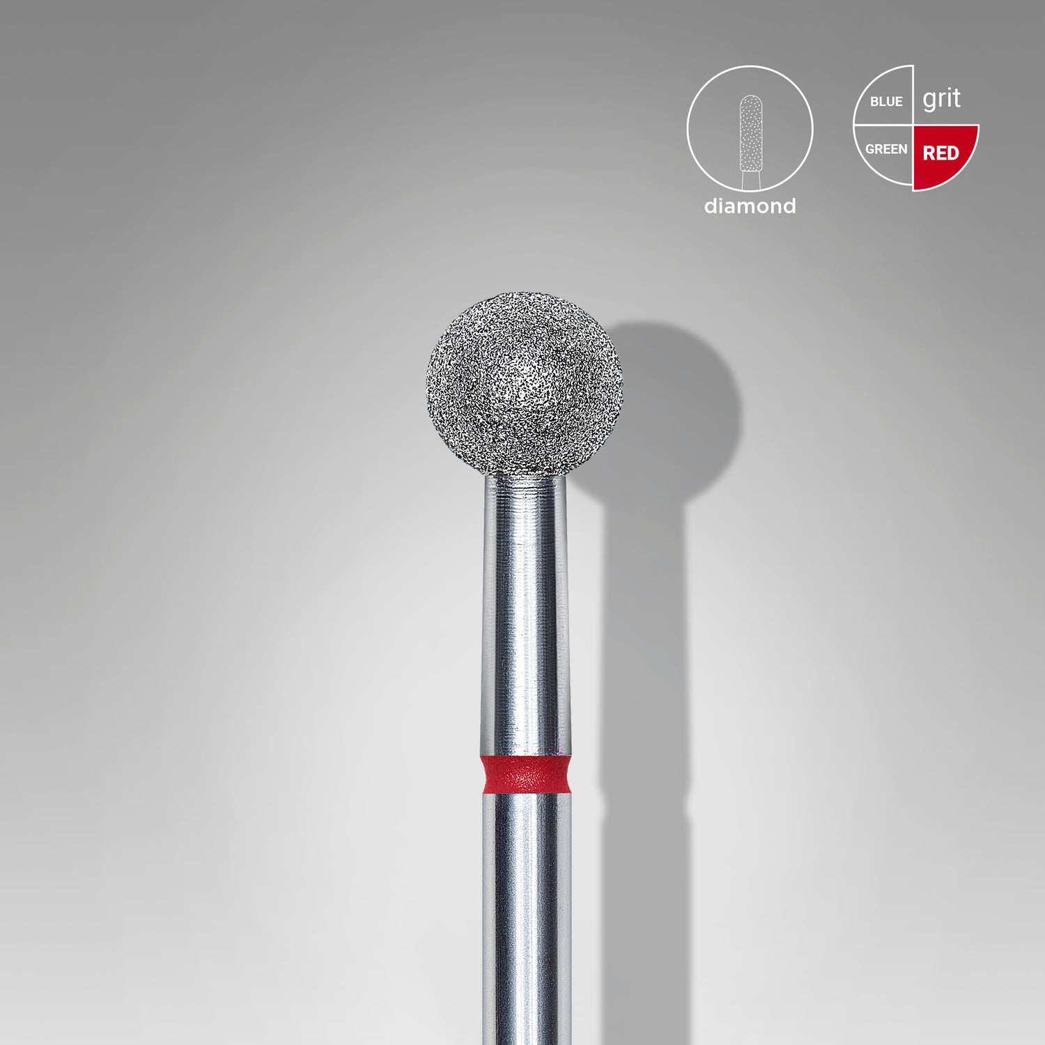 STALEKS Diamentowy frez kulka czerwony EXPERT 5 mm (FA01R050)